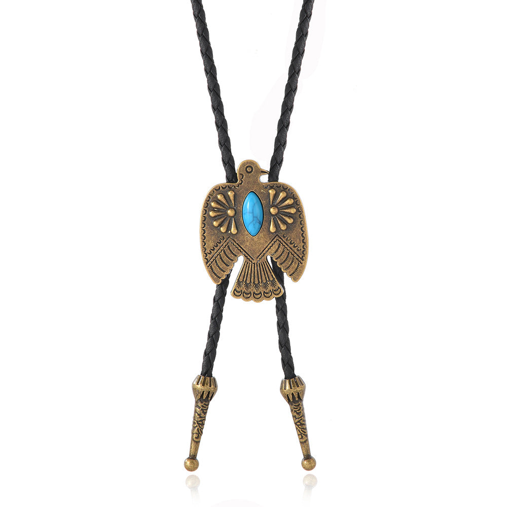 Wholesale Vintage Eagle Turquoise Long Sweater Chain