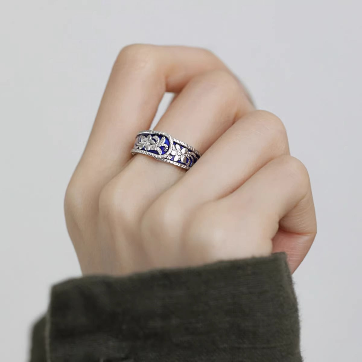 Wholesale black gold series love bird ring