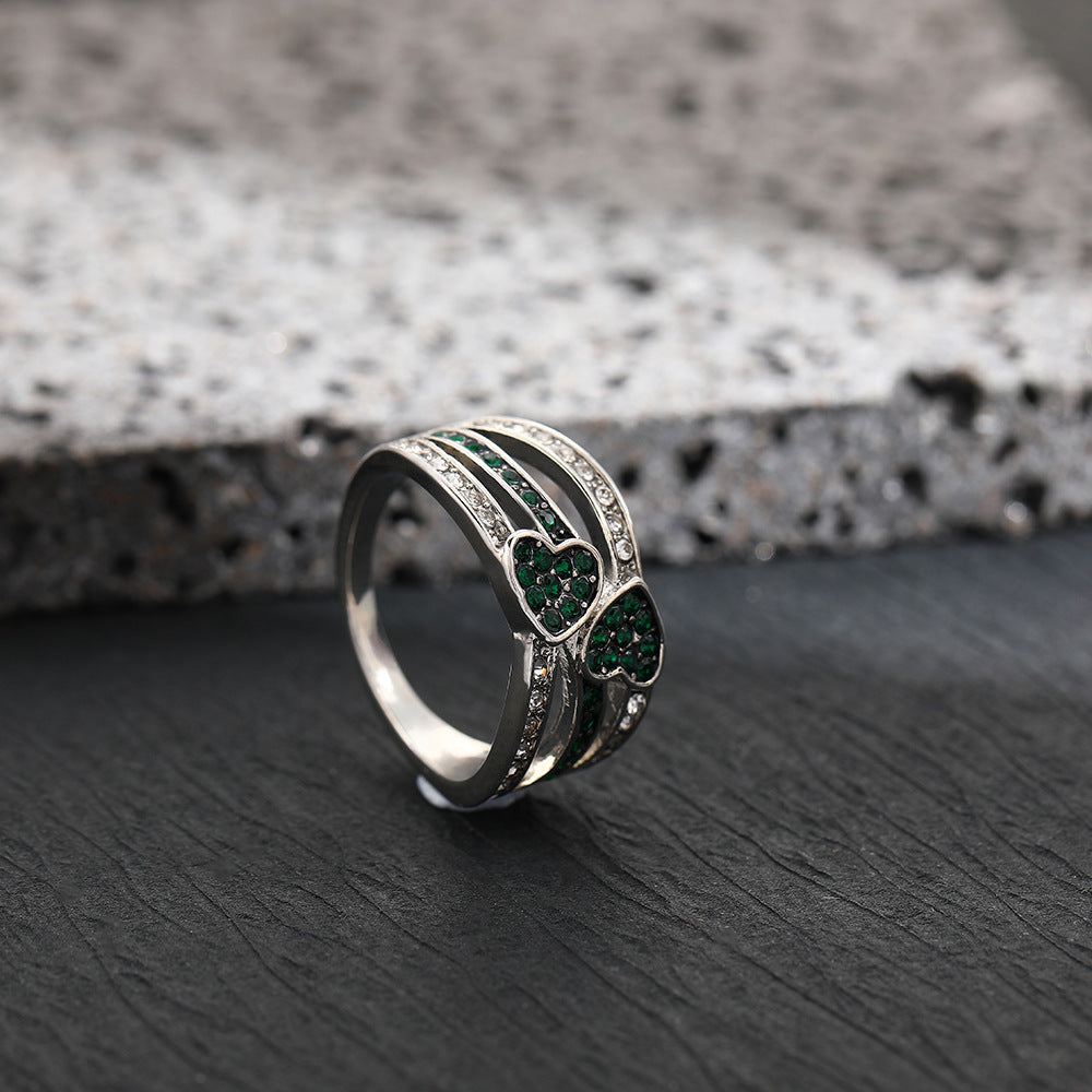 Wholesale diamond love ring personality couple ring