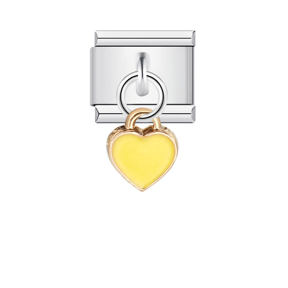 Wholesale Italian Module Bracelet Single Shell Pearl Titanium Steel Strap  Charms