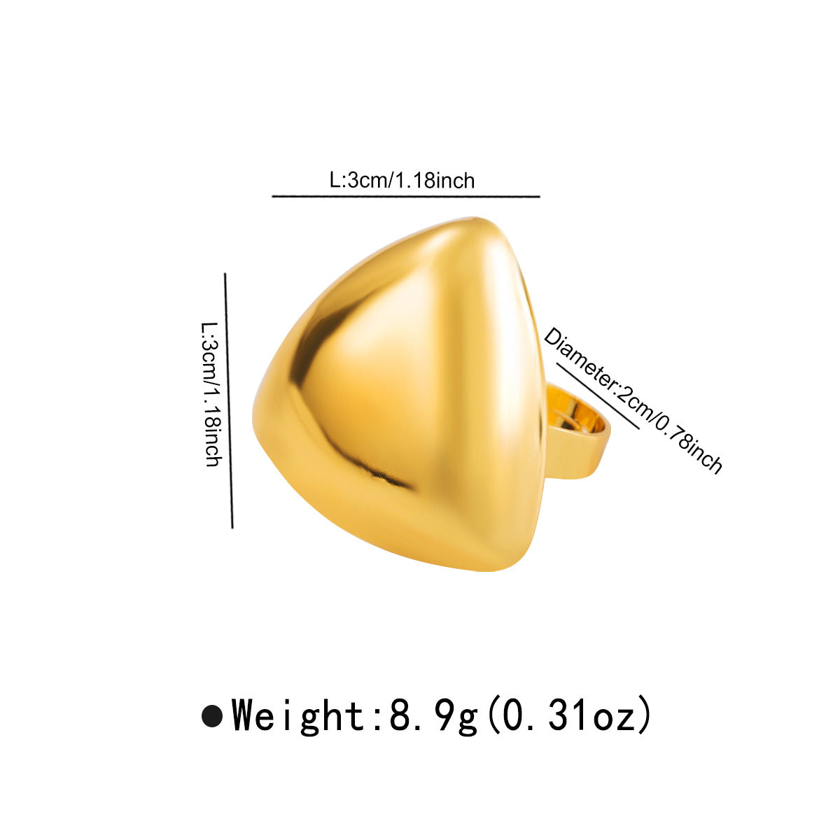 Wholesale Niche Stereo Geometric Stainless Steel Ring Retro Simple Elegant Titanium Steel 18K Ring