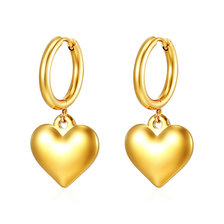 Wholesale  stainless steel love pendant earrings