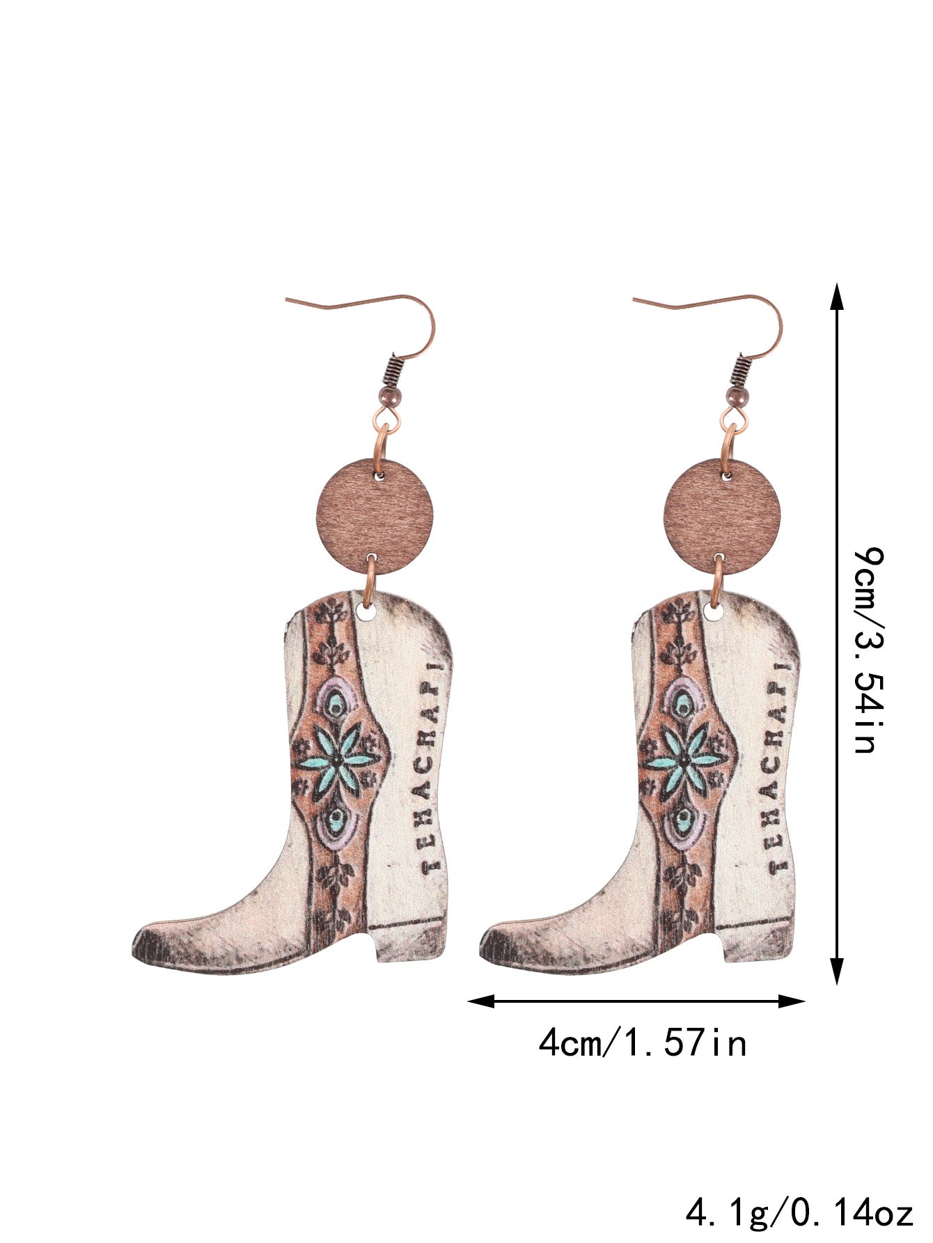 Wholesale Wooden Flower Drop Earrings Vintage Bohemian Ear Jewelry for Women