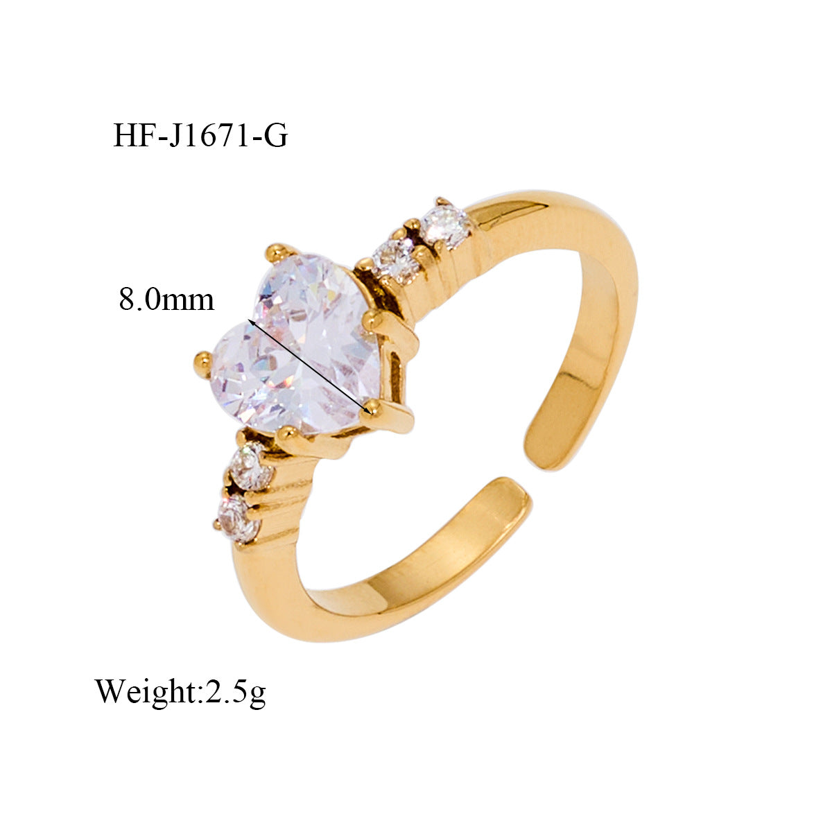Wholesale Ins Style Titanium Steel Open Ring Electroplated Fashion Accessory Gift