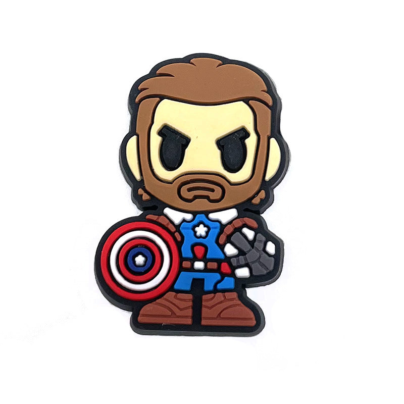 Wholesale 10pcs Soft rubber superhero cartoon Charms