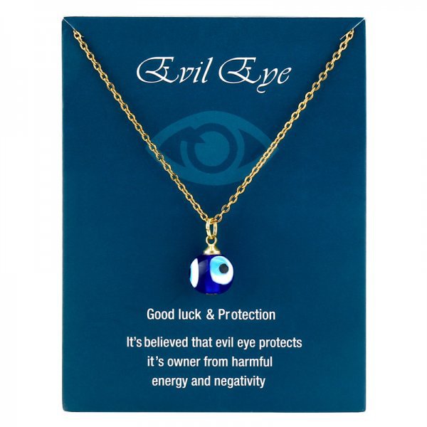 Wholesale Turkish Devil's Eye pendant card necklace
