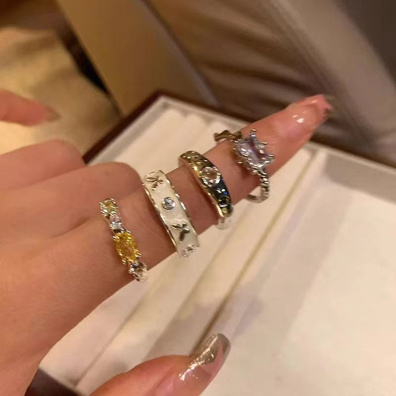 Wholesale Minimalist Silver Zircon Cross Ring Trendy Women S Fashion Accessory For Everyday Wear Or Boutique Resale