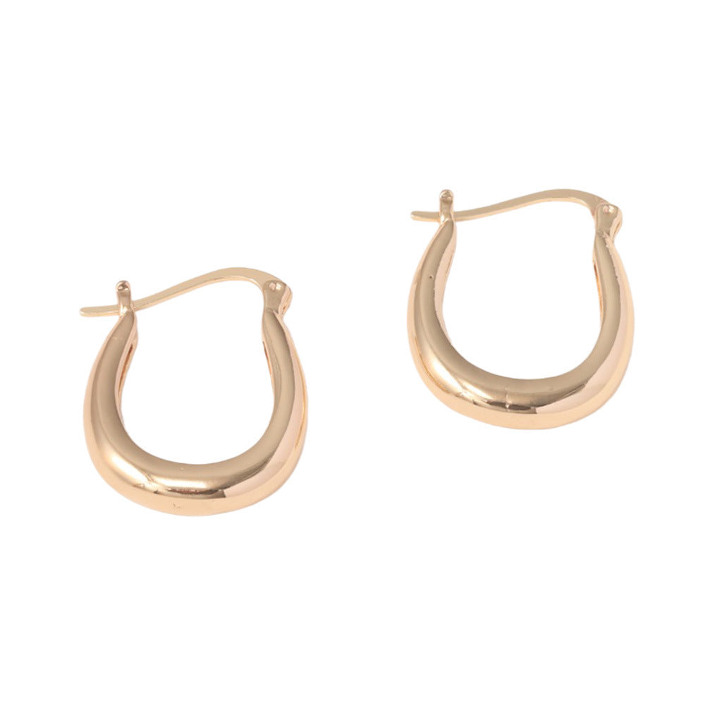 Wholesale gold U-shaped earrings