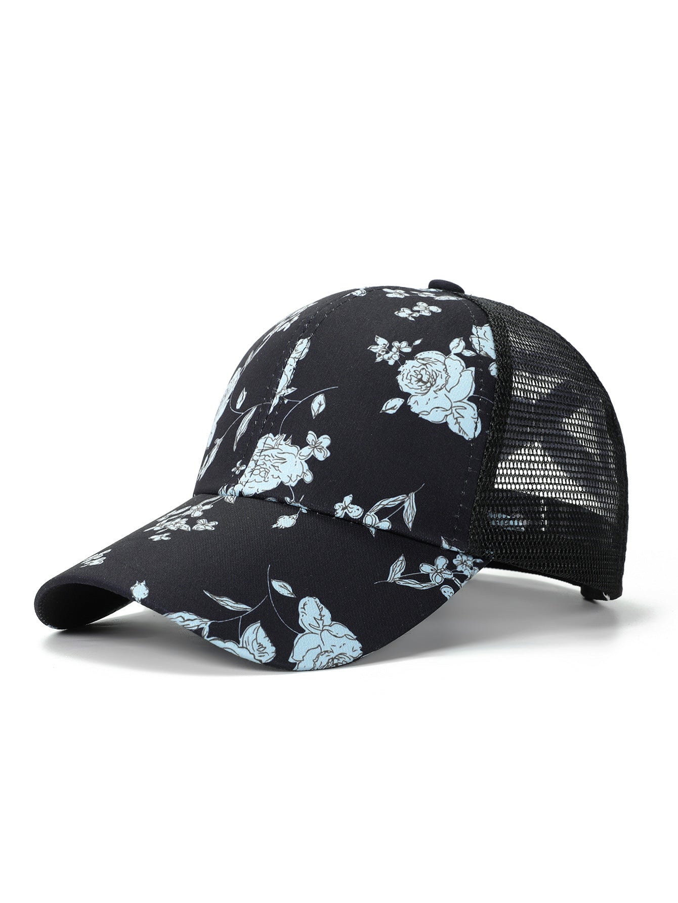 Wholesale Trendy Peony Digital Print Baseball Cap Wide Brim Sun Hat Fashion Accessory Boutique Gift