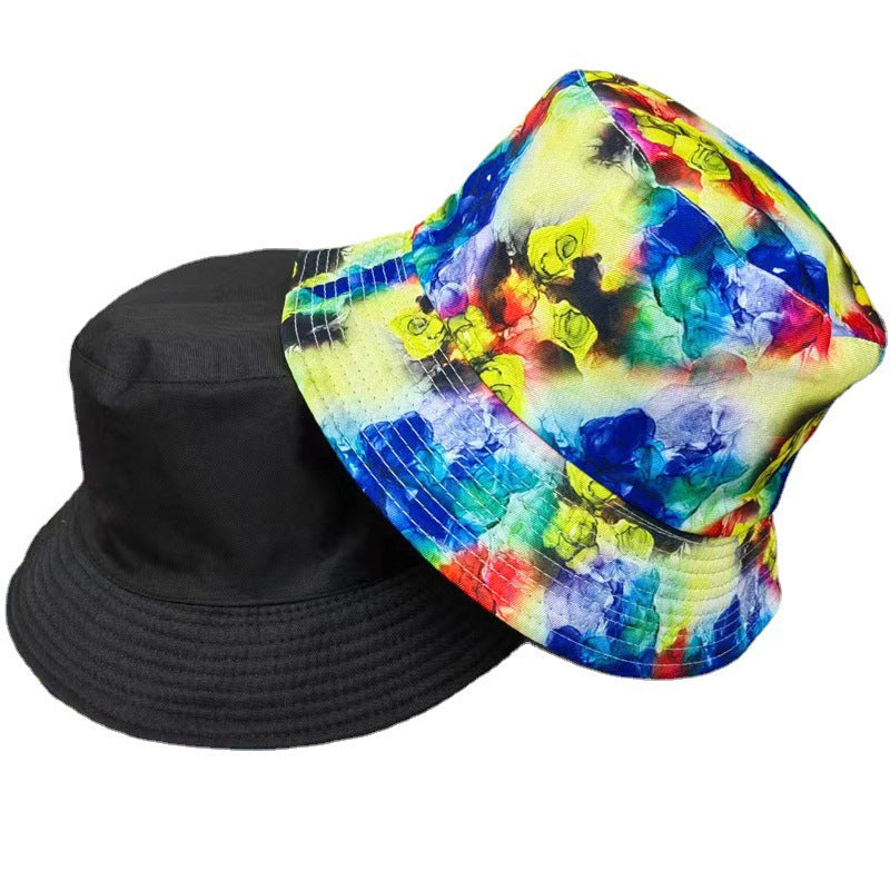 Wholesale Double-sided fisherman hat color printing basin hat   bucket hat