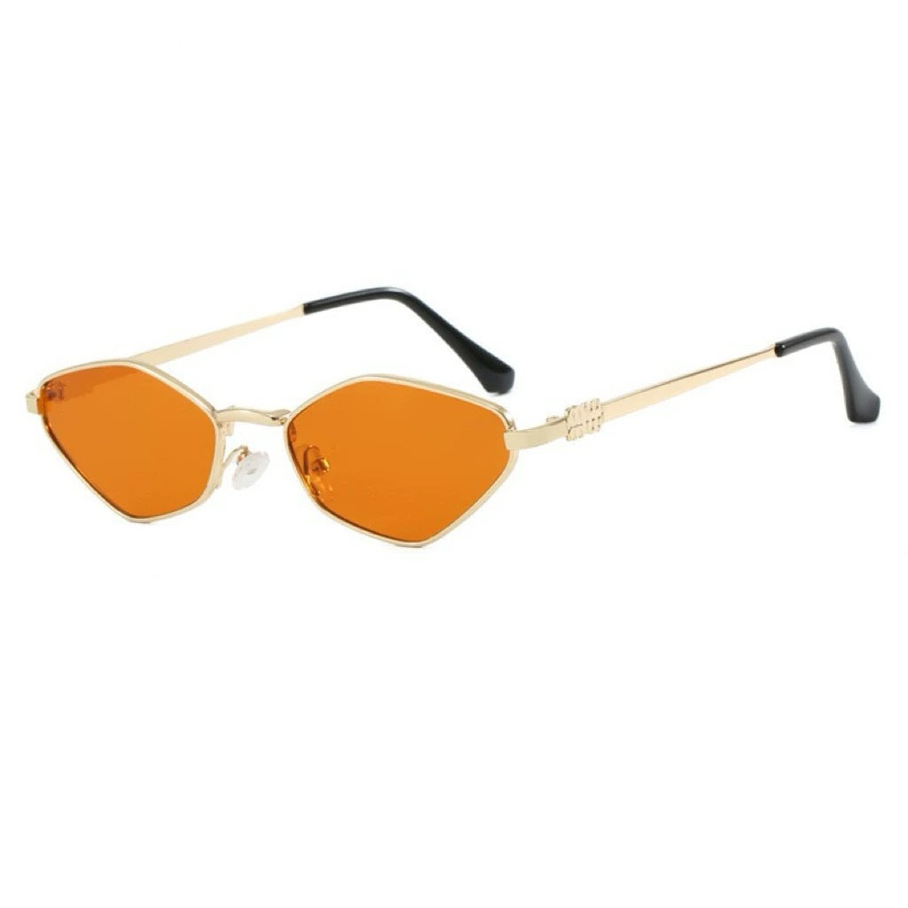Wholesale Chic Diamond Metal Sunglasses for Women,  Small Frame Black UV400,  Fashion Accessory