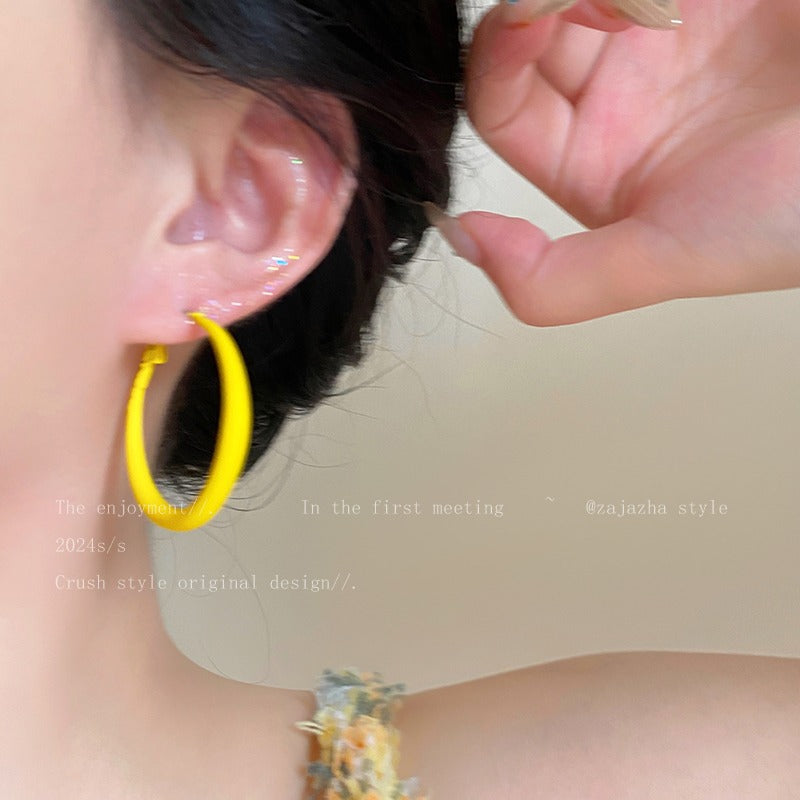 Wholesale  Color Ear Yellow Earrings