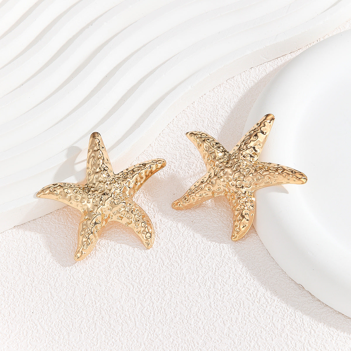 Wholesale 12pcs Geometric Ocean Style Starfish Earrings