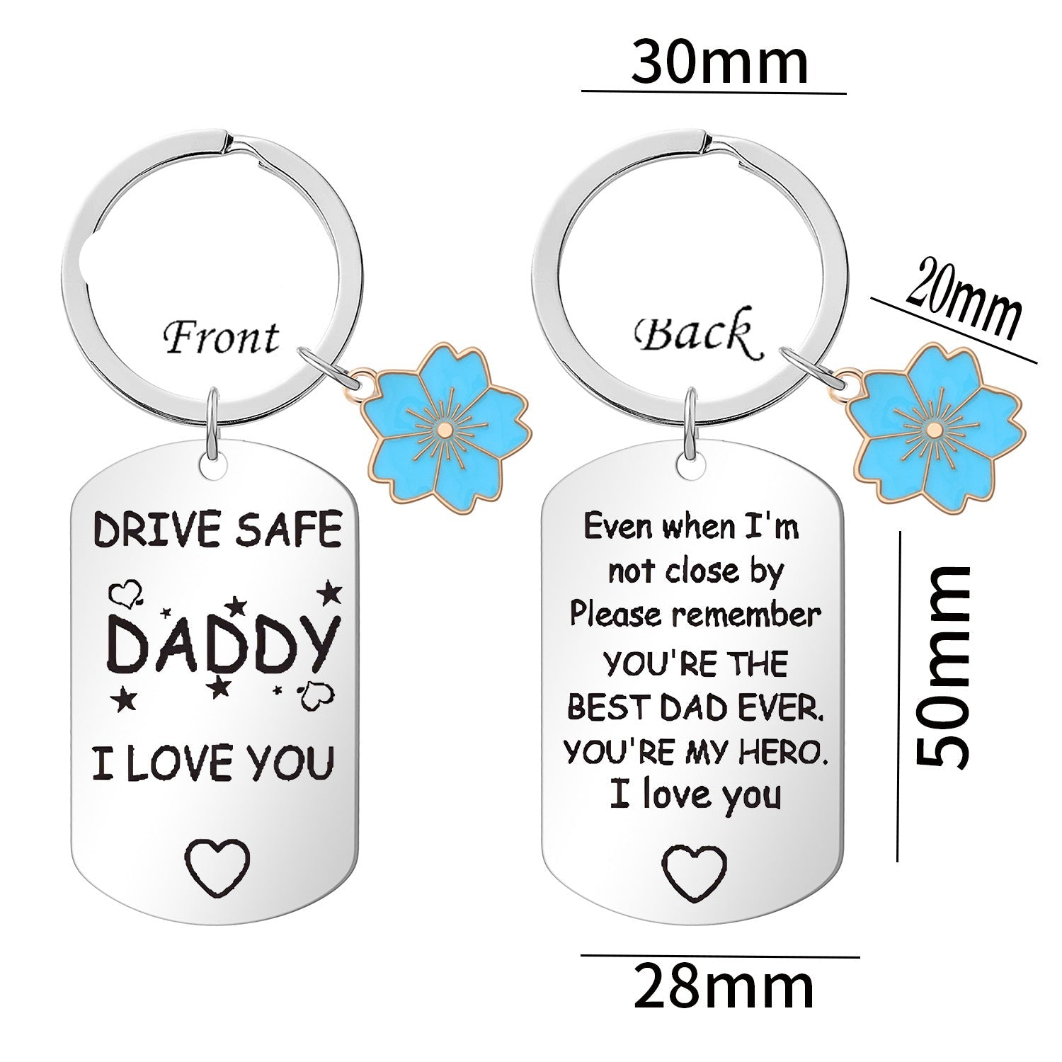 Wholesale Creative Stainless Steel Engraving Keychain