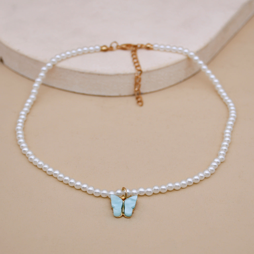 Wholesale  Cat's Eye Butterfly Pearl Necklace