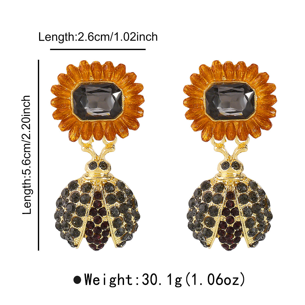 Wholesale Exaggerated Vintage Beetle Earrings