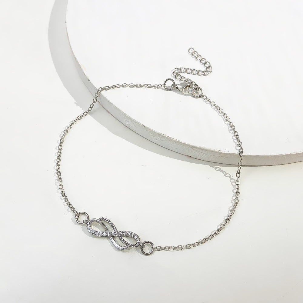 Wholesale Vintage Infinity 8-Character Ring with Diamonds  Anklets