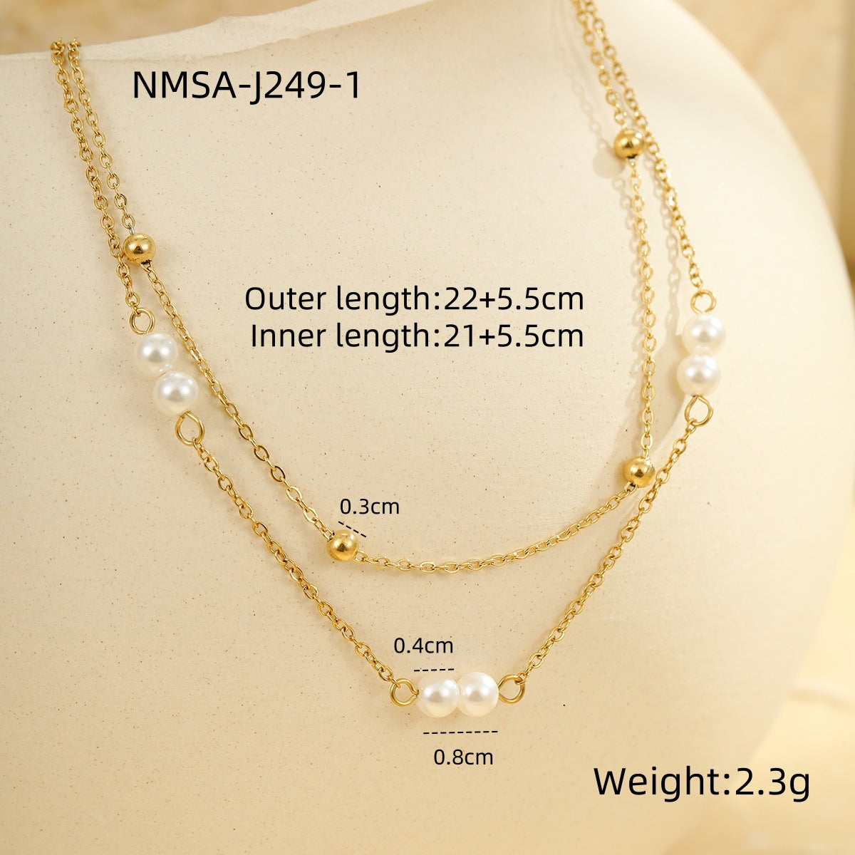 Wholesale Stainless steel summer beach design feeling tassel pearl  anklet