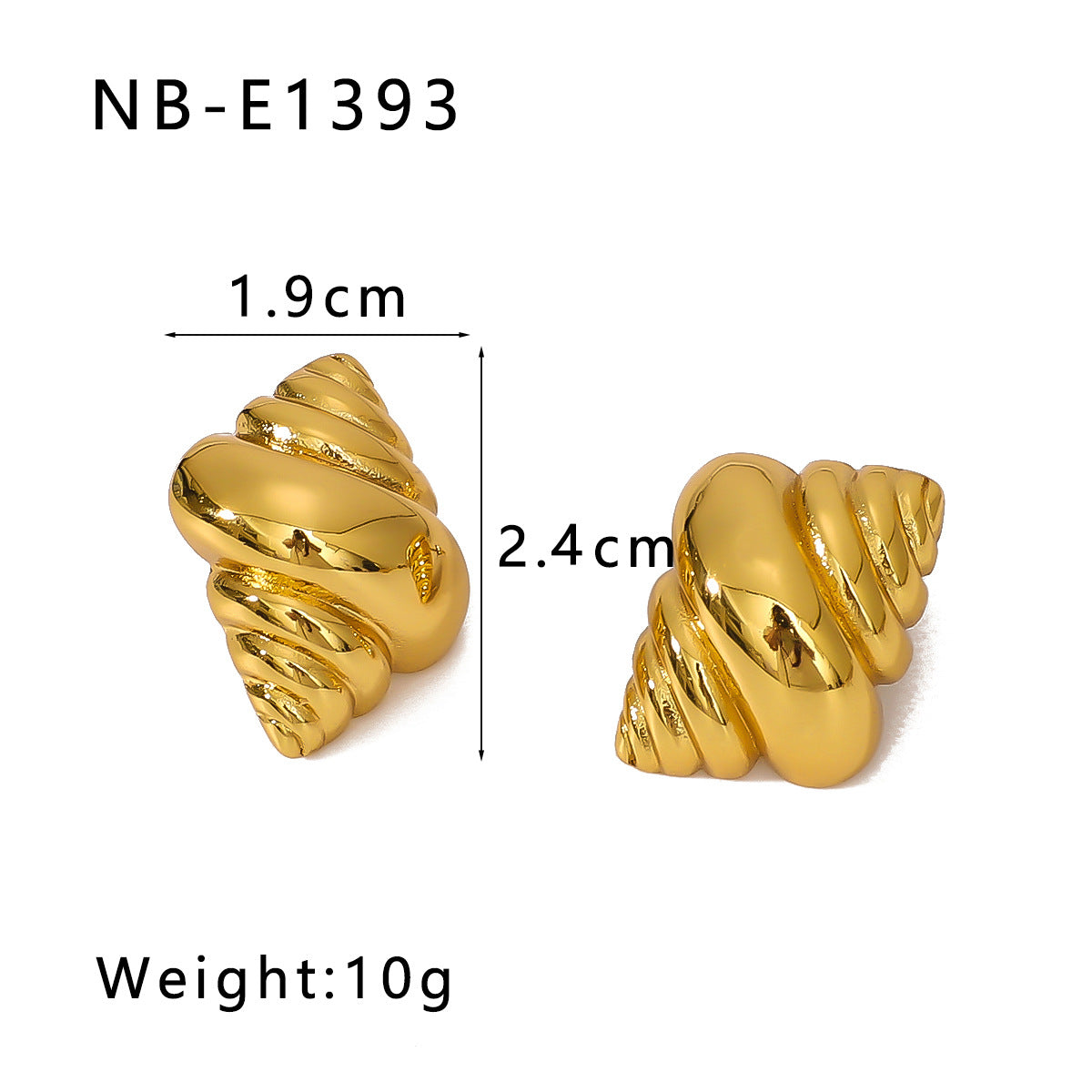 Wholesale  stainless steel marine conch pendant earrings necklace suit