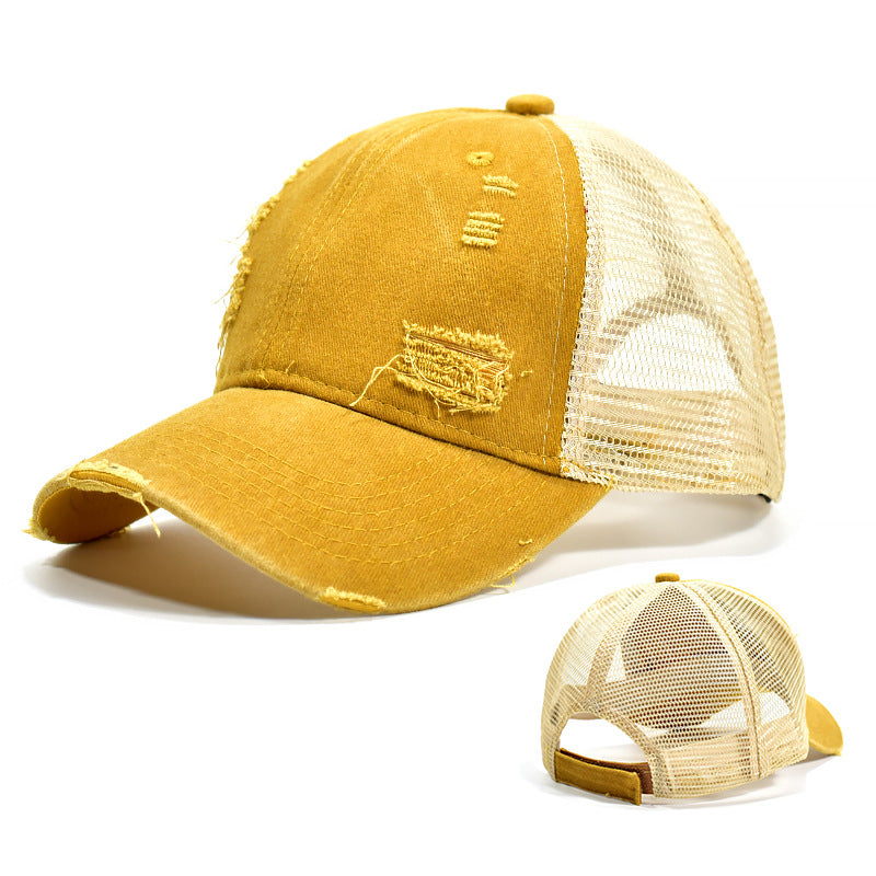 Wholesale Mesh Hat Cotton Hole Plain Baseball Cap ACC-HT-XinMao002