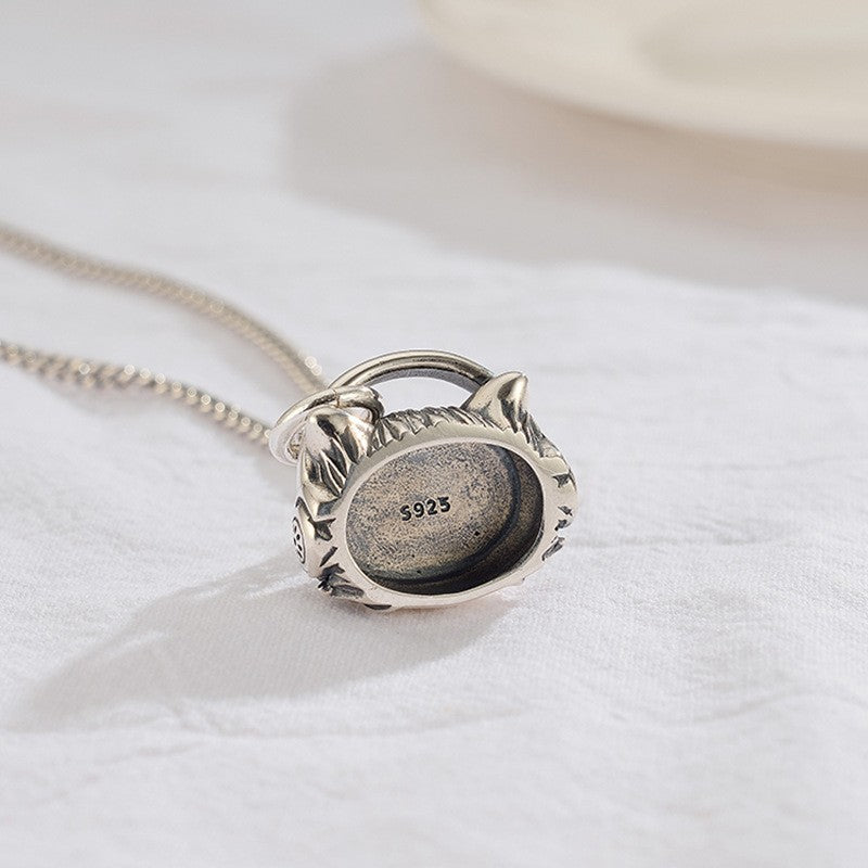 Wholesale  cat pendant with headphones female personality  necklace