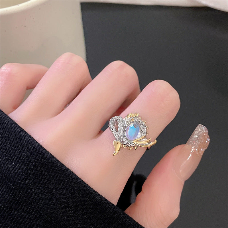 Wholesale Copper Drip Oil Butterfly Zircon Open Ring - Trendy Jewelry Accessory for Women,  Everyday Gift