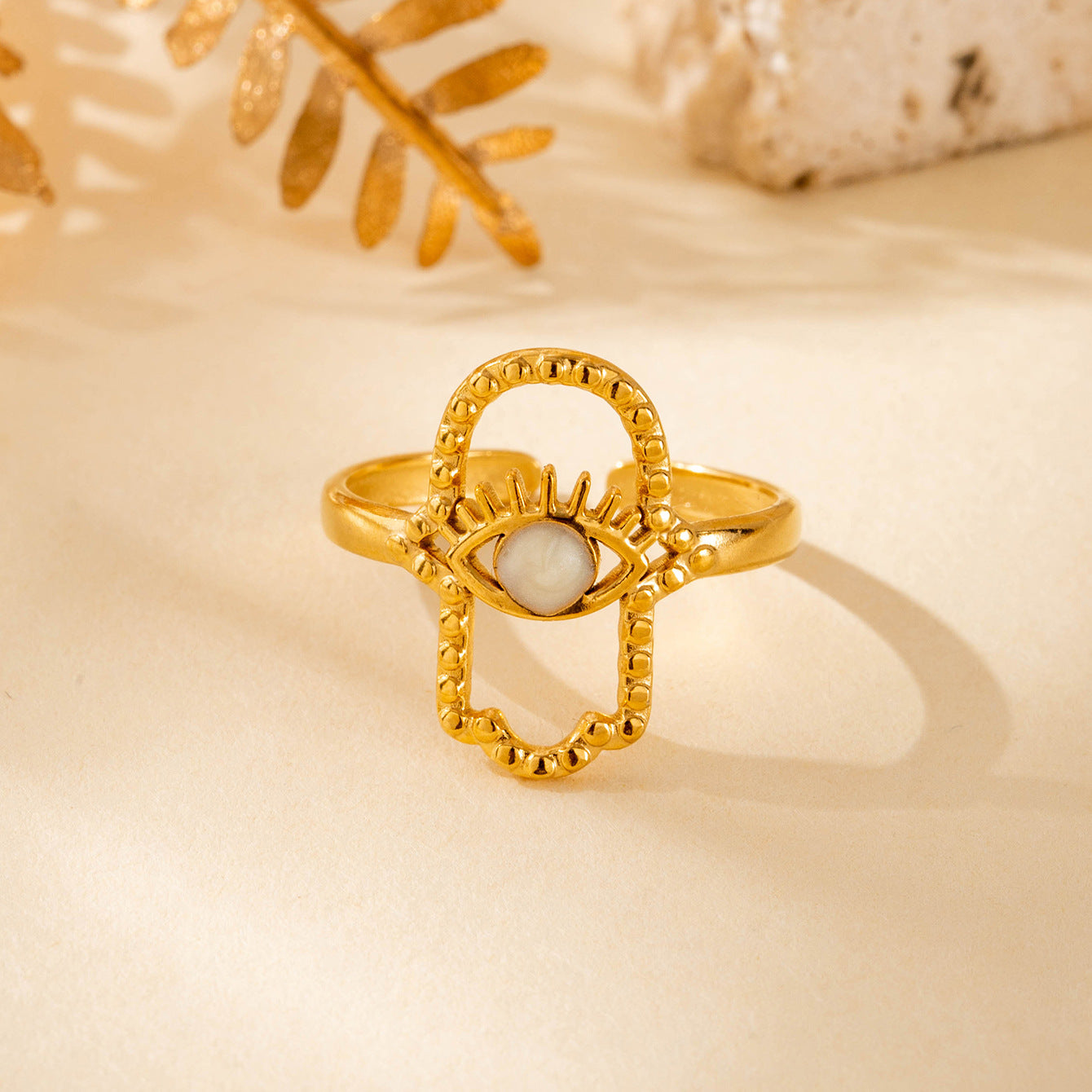 Wholesale Titanium Steel All-match Devil's Eye Titanium Steel Open Ring