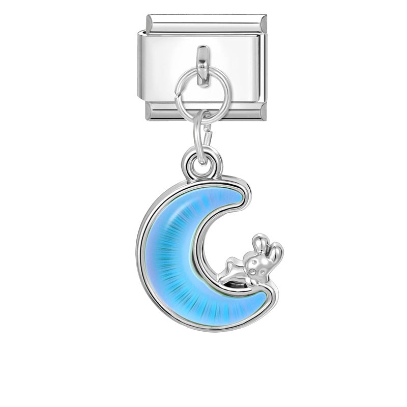 Wholesale Italian Charm Bracelet 9mm DIY Splicing Creative Pendant Stainless Steel Composable Bracelet