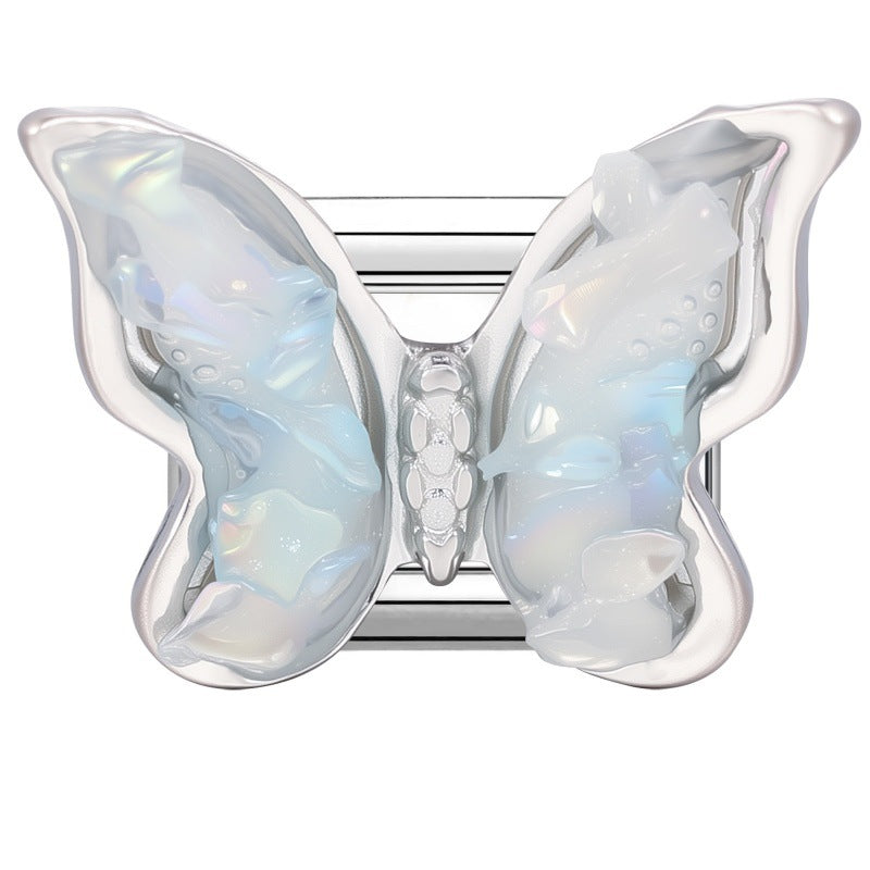 Wholesale DIY Italian Style Butterfly Flower Pearl Bracelet Set Stainless Steel Jewelry Accessory Gift Boutique