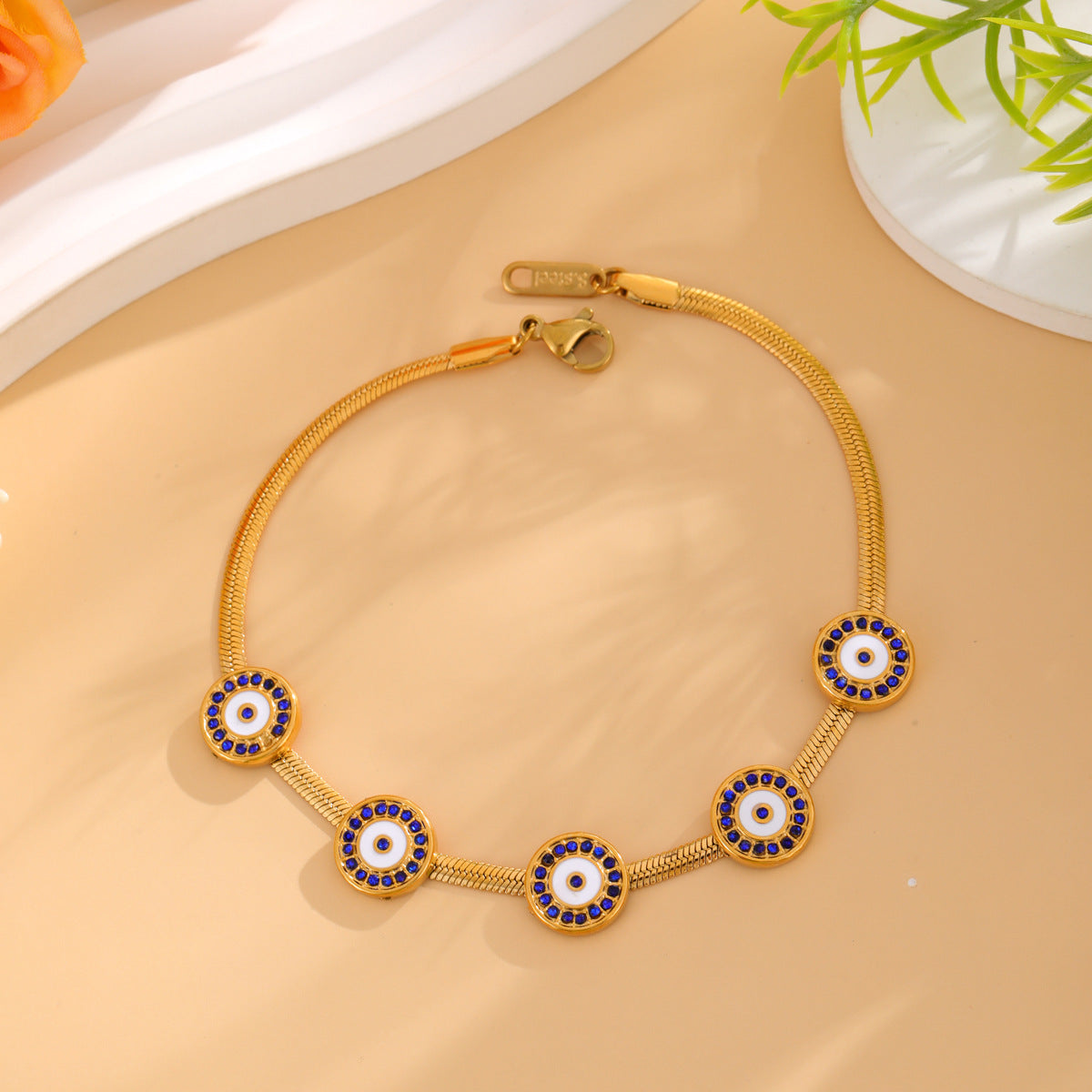 Wholesale stainless steel  East devil's eye series bracelet