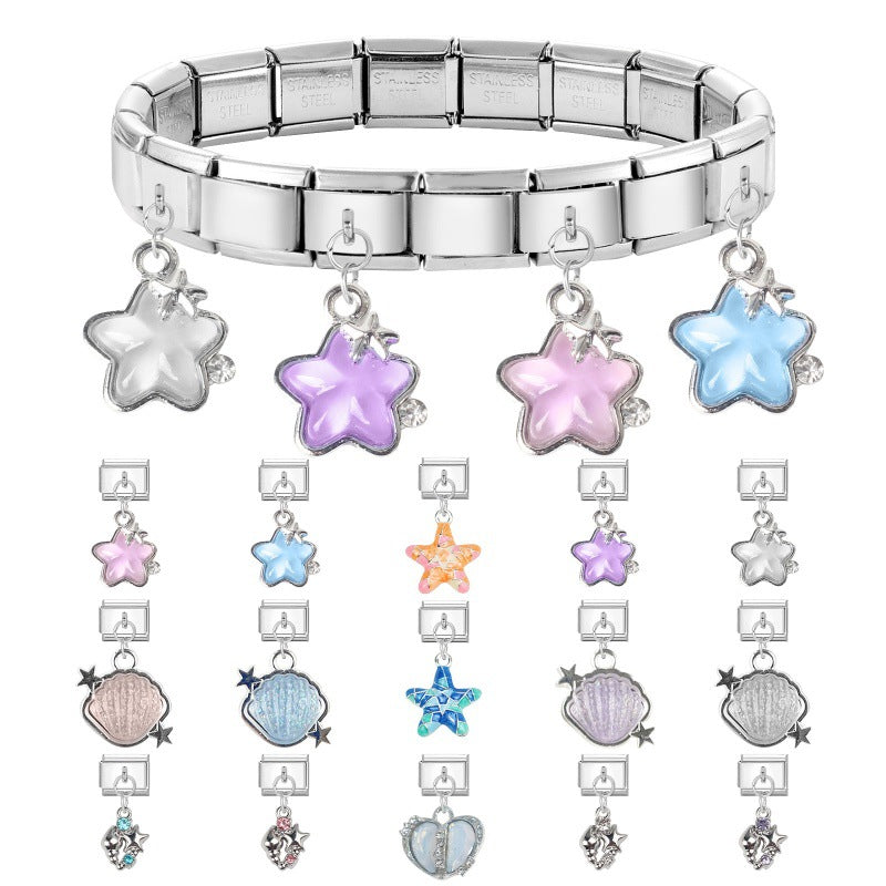 Wholesale 9mm Italian Charm Starter Bracelets DIY Pendant Style Stainless Steel Composable Bracelet