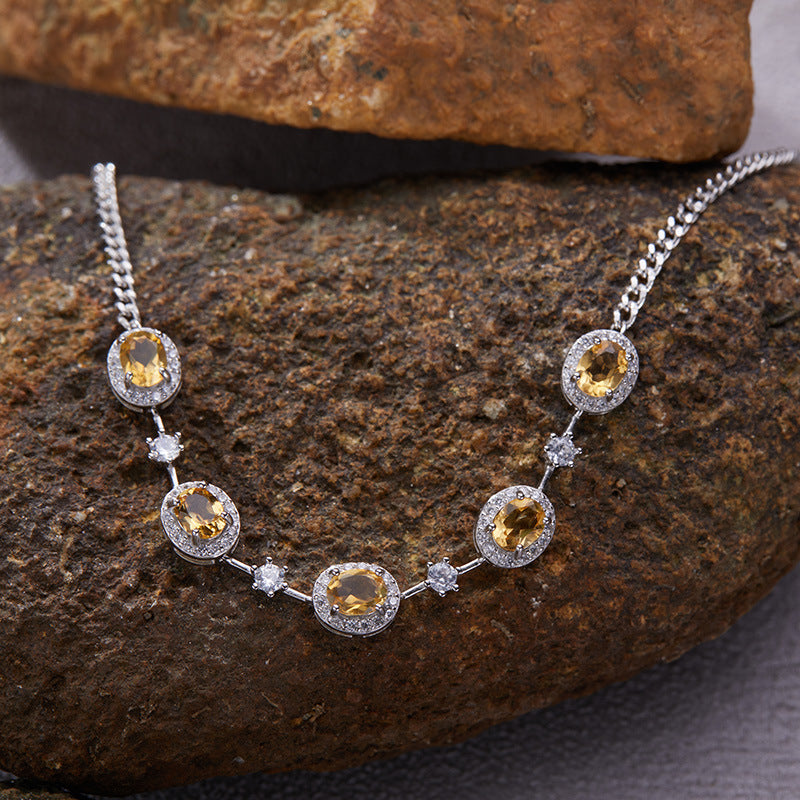 Wholesale S925 sterling silver natural garnet apatite bracelet