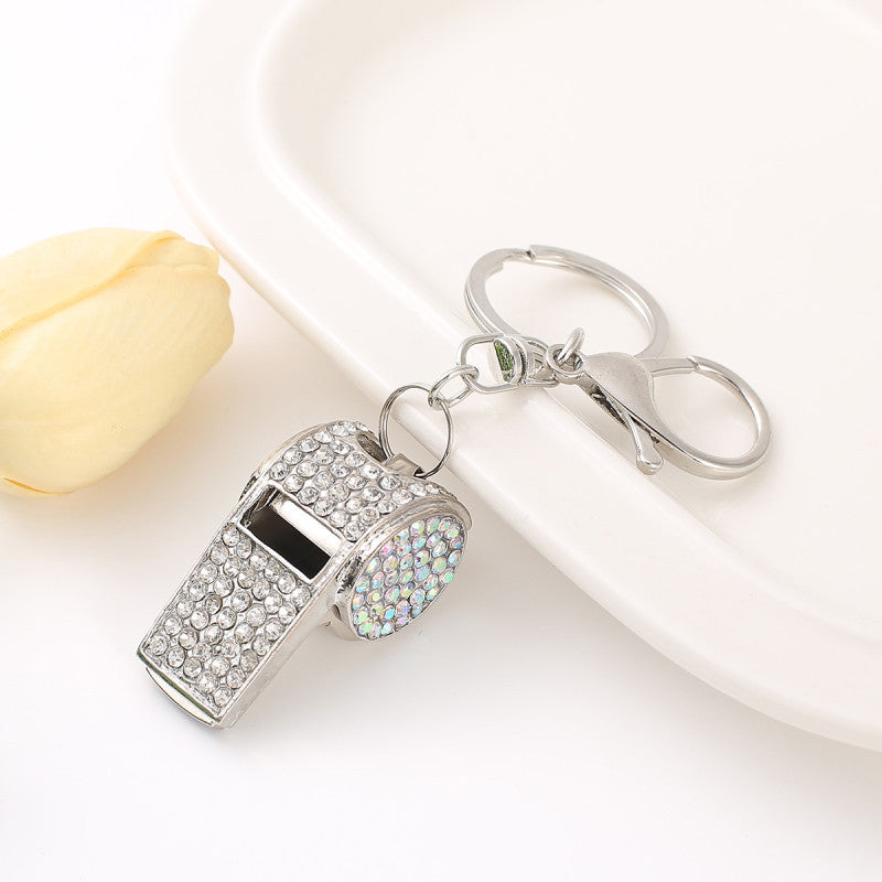 Wholesale Rhinestone Whistle Keychain ACC-KC-YuanFei002