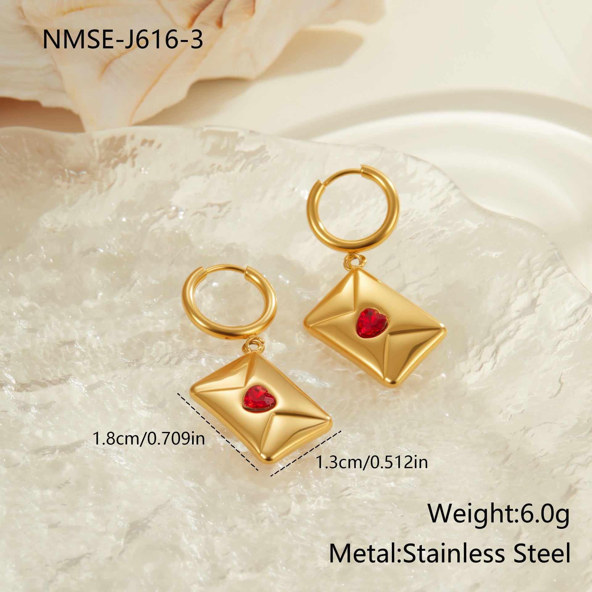 Wholesale Stainless steel heart-shaped zircon earrings and necklace