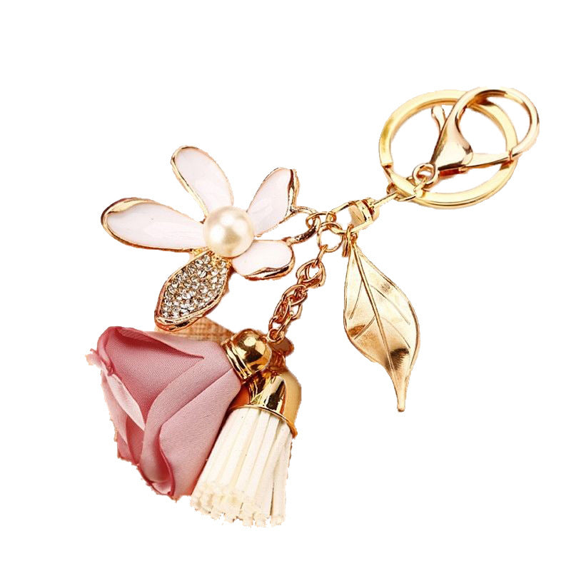 Wholesale Flower Zinc Alloy Keychain ACC-KC-RuiYuan001