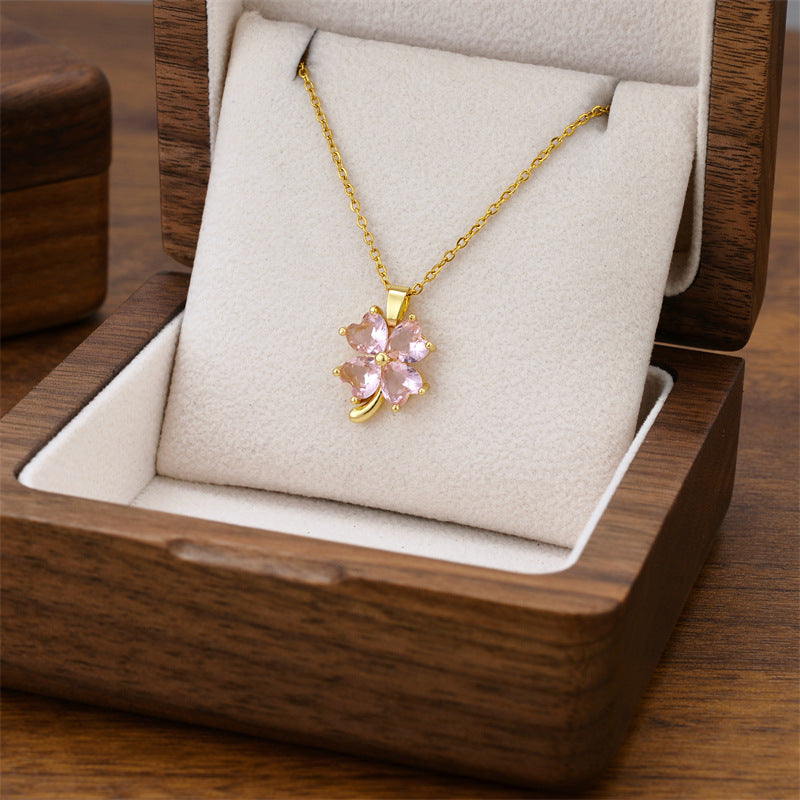 Wholesale Light Luxury Titanium Steel Necklace ACC-NE-Quanx007