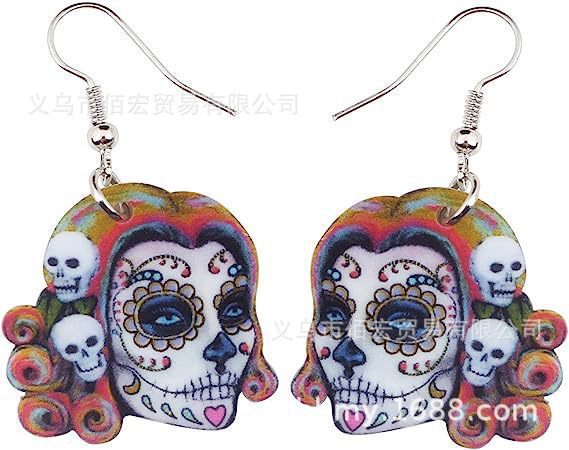 Wholesale  Beautiful Sugar Skull Head Earrings