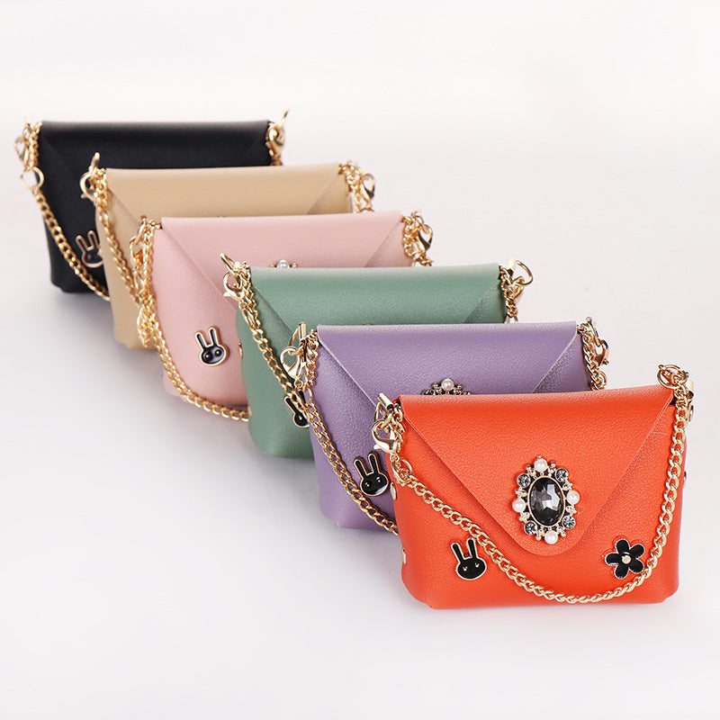 Wholesale Urban Simplicity Faux Leather Chain Bag Two Way Handbag And Crossbody Coin Purse Earphone Case Modern Fashion Accessory