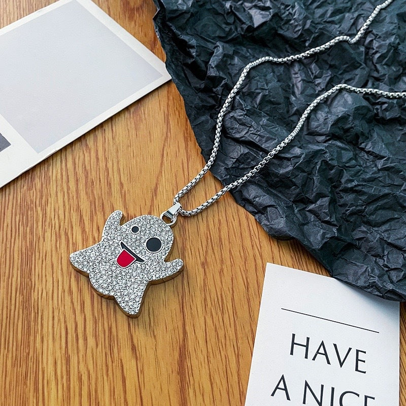 Wholesale Cartoon Expression Pendant Necklace Trendy Hip Hop Jewelry Accessory for Women