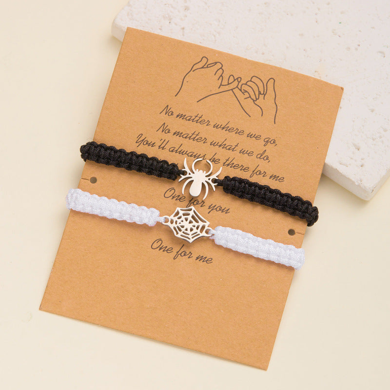 Wholesale  web Woven Bracelet Fashion Accessory for Couples Boutique Resale