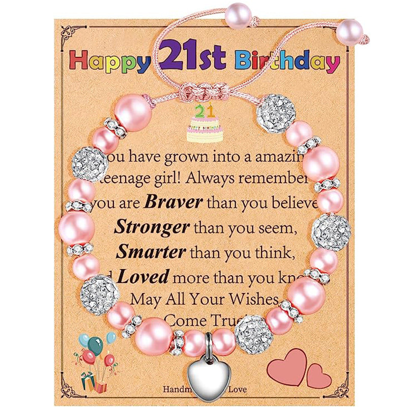 Wholesale  Pearl Heart Bead Bracelet