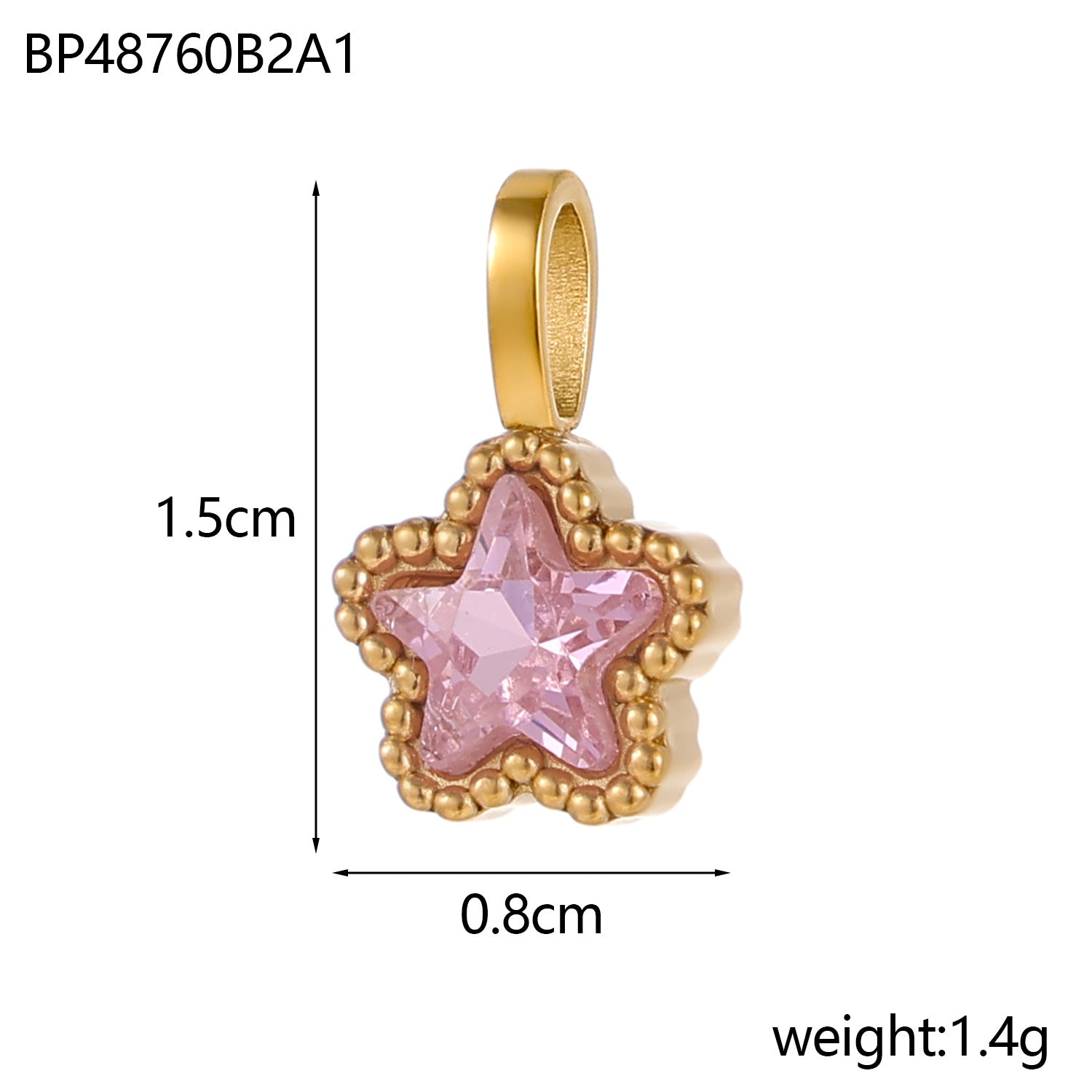 Wholesale stainless steel zircon small pendant