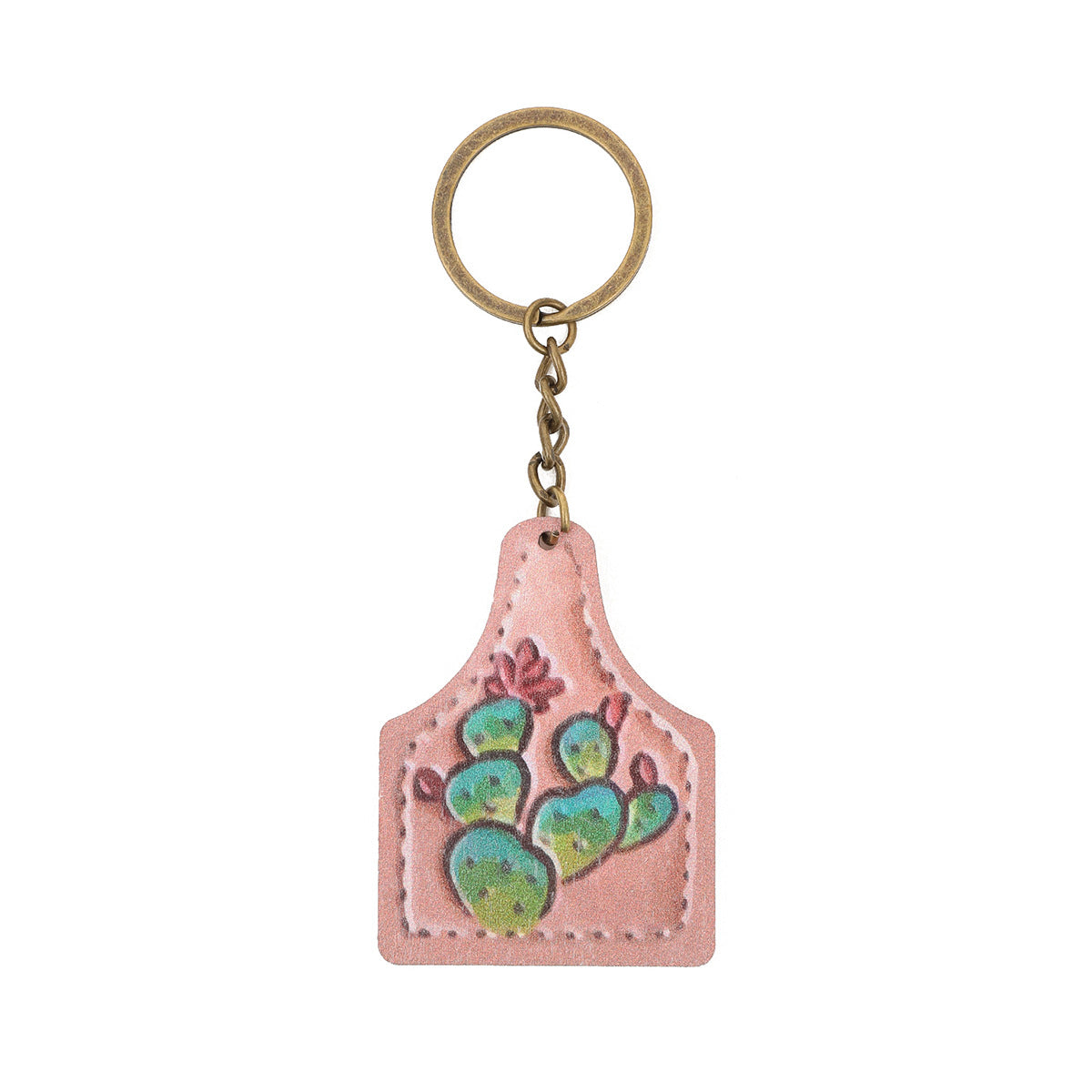 Wholesale Zinc Alloy Cactus Horse Head Keychain Western Farm Style Car Key Accessory for Boutique Resale