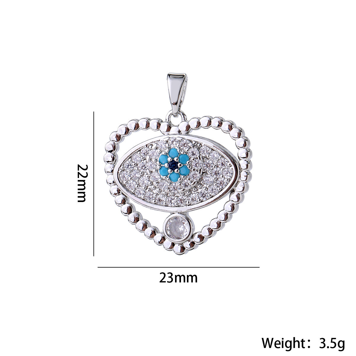 Wholesale Fashion Boho Evil Eye Gold Plated Brass Zircon Pendant For DIY Necklace Making Boutique Resale