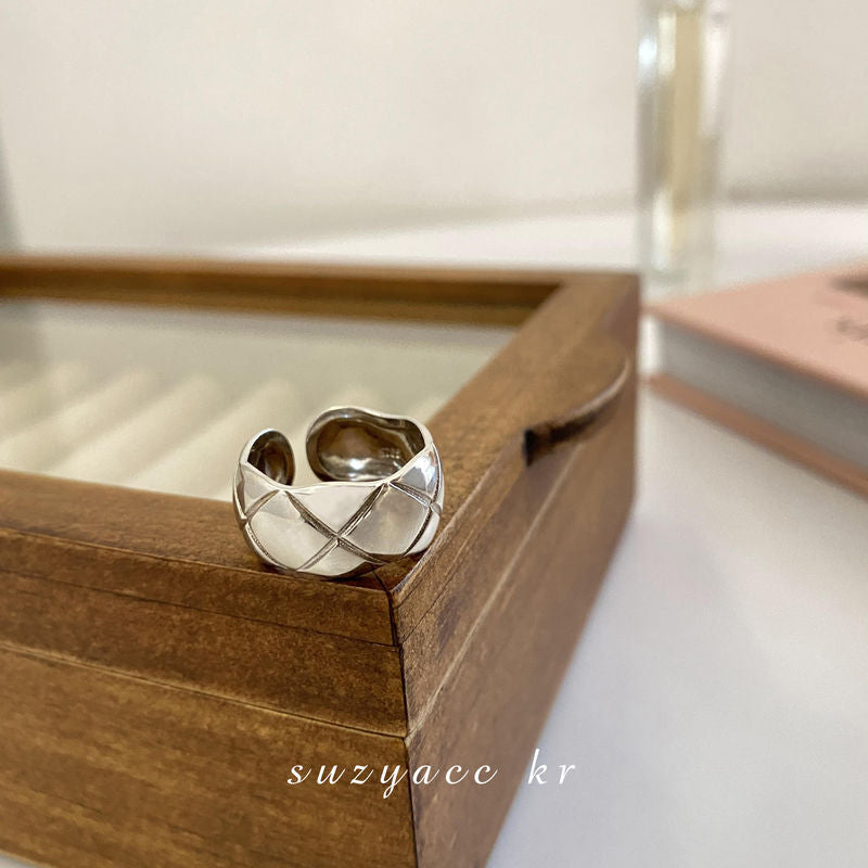 Wholesale  Sterling Silver Croissant Rhombus Ring