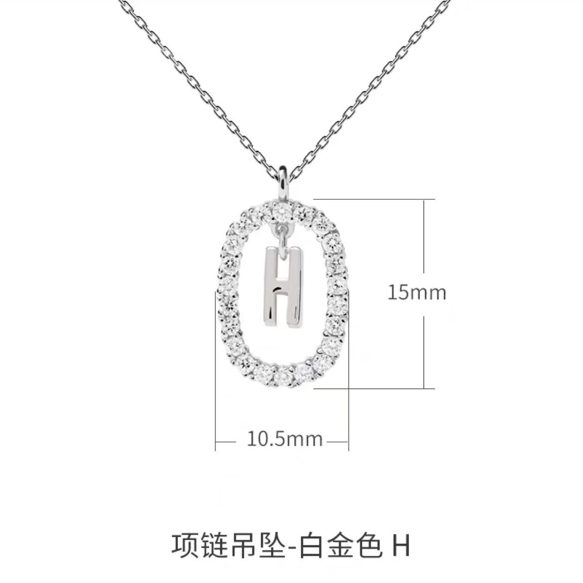 Wholesale Color Diamond Letter Necklace Inlaid with Color Zircon Clavicle Chain Choker Necklace ACC-NE-BYL002