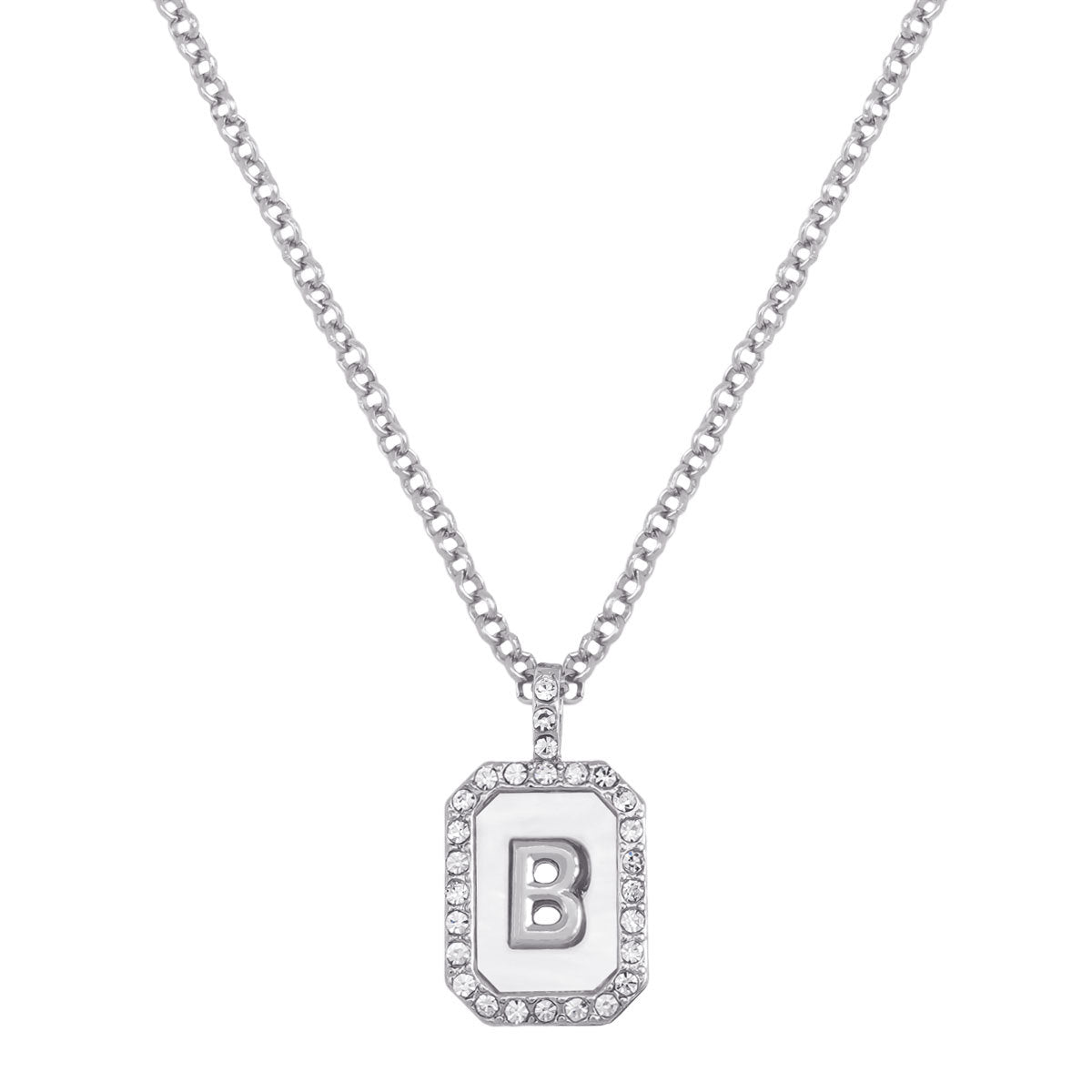 Wholesale Letter Diamond Set Alloy Necklace ACC-NE-JiaQi001