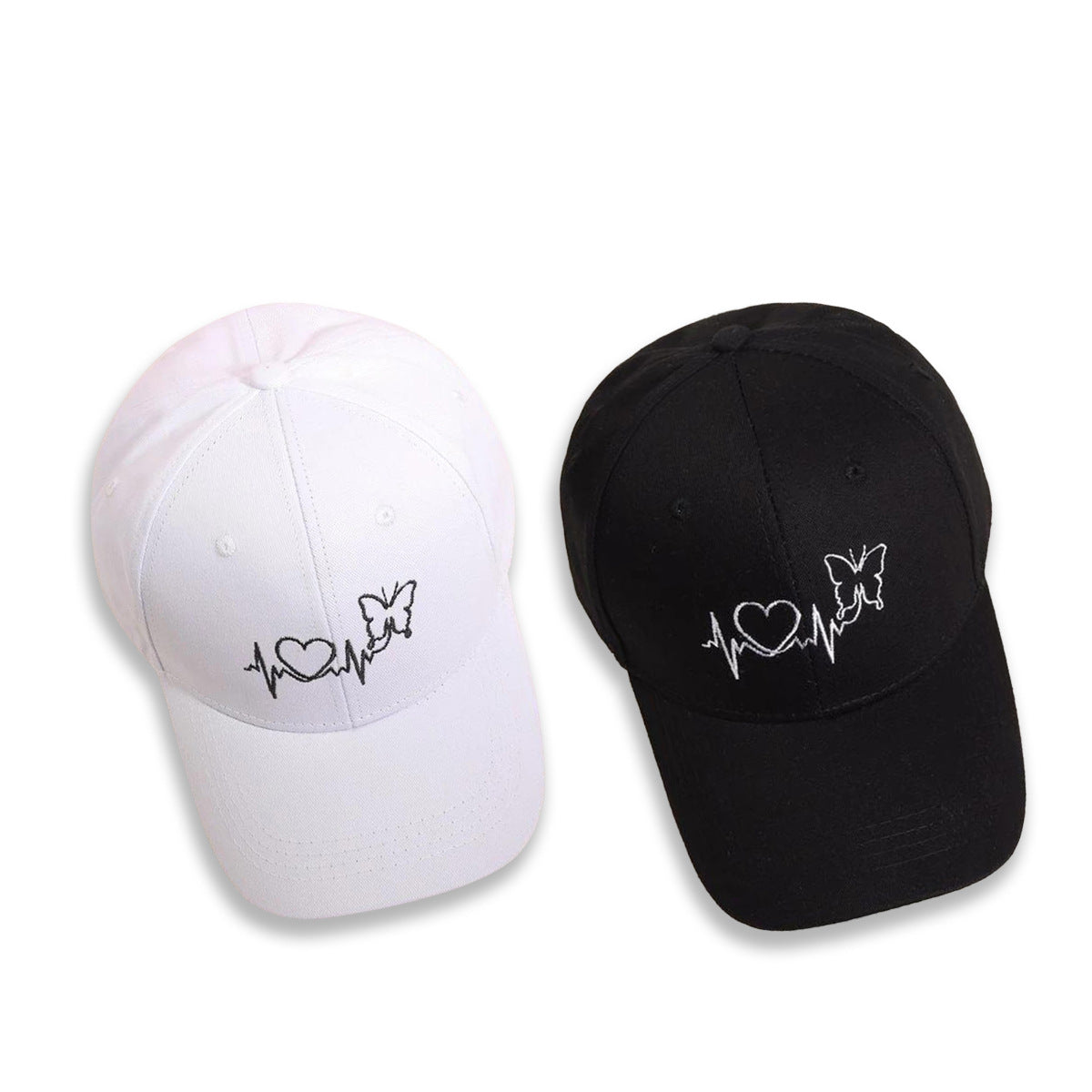 Wholesale Versatile Butterfly Heart EKG Peaked Cap Sun Visor Baseball Cap Hat ACC-HT-TangQiu014