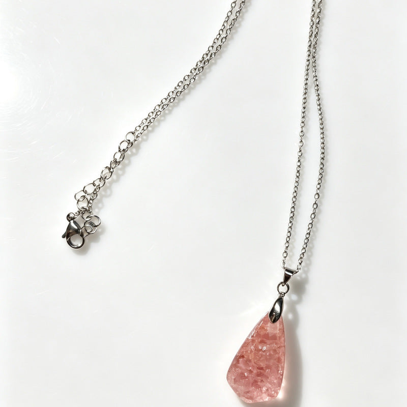 Wholesale Faceted Natural Amethyst Pendant Necklace Bohemian Geometric Jewelry Accessory For Boutique Resale