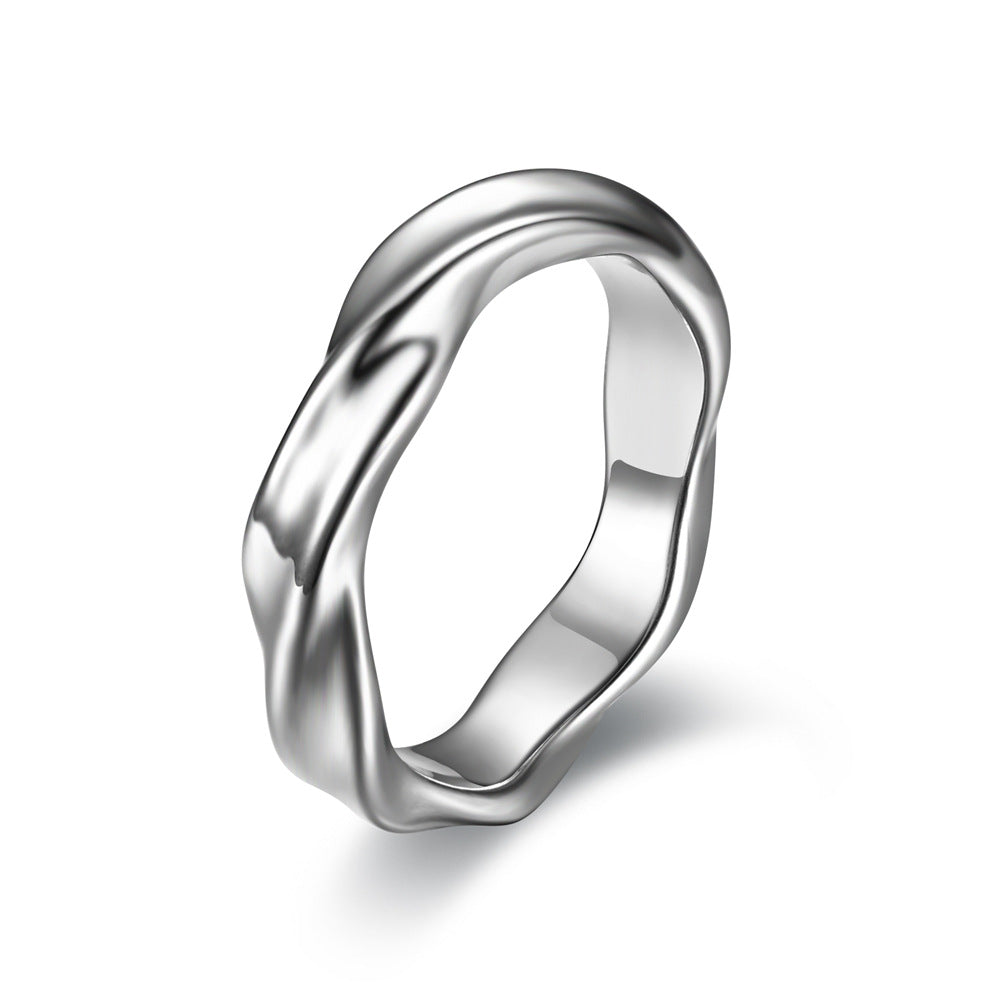 Wholesale Titanium Steel Couple Crowd Ring